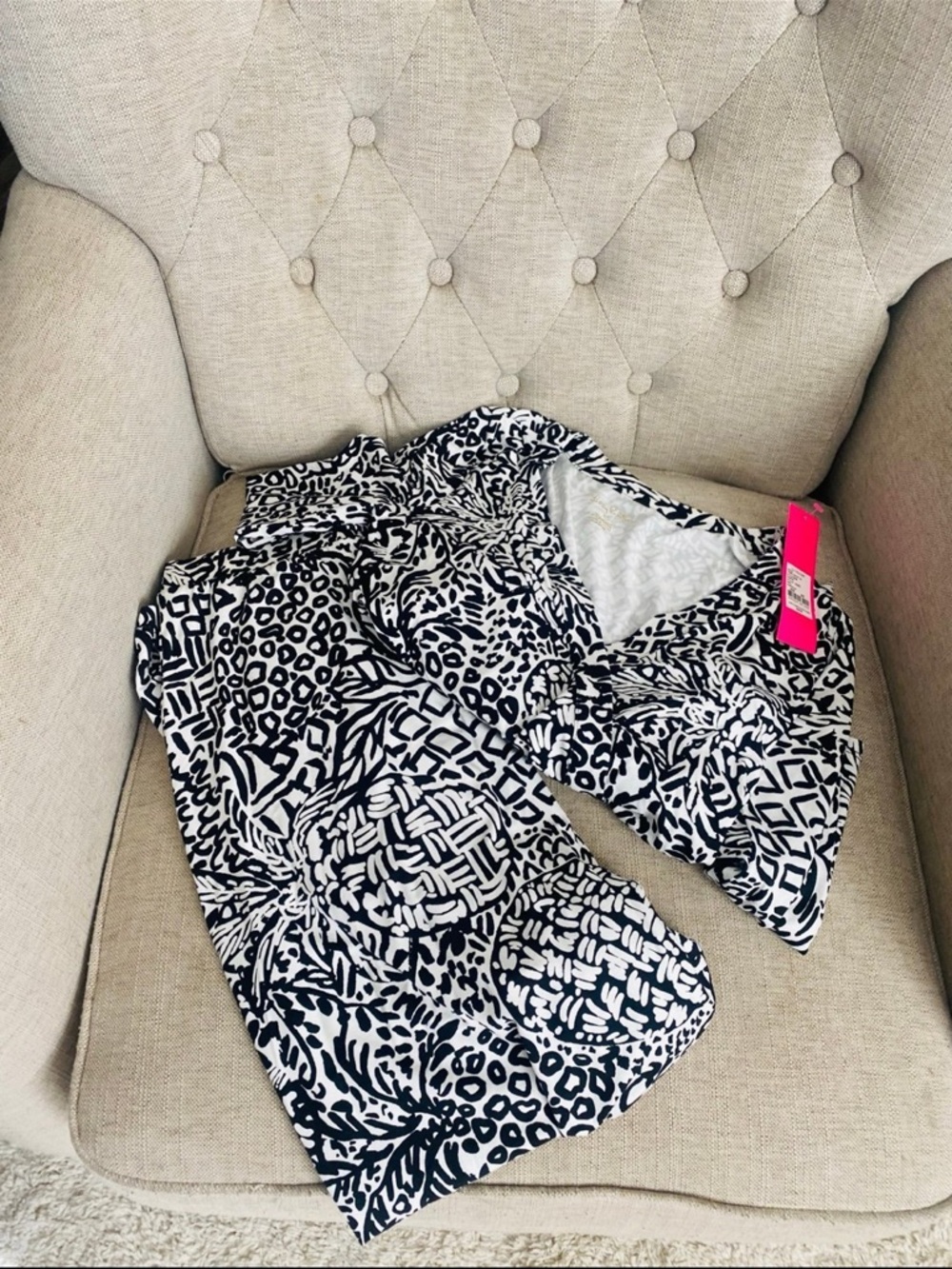 Lilly Pulitzer 2 piece wrap top & maxi skirt Size XS cheetah dress print, nwt